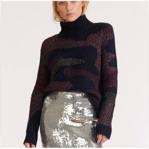 NWOT Veronica Beard Multicolor Turtleneck Sweater